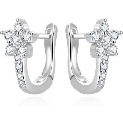 Beneto, Boucles d'oreilles, Boucles d'oreilles florales avec zirconium AGUC3334-W - Publicité Beneto, Boucles d'oreilles, Boucles d'oreilles florales avec zirconium AGUC3334-W - Publicité