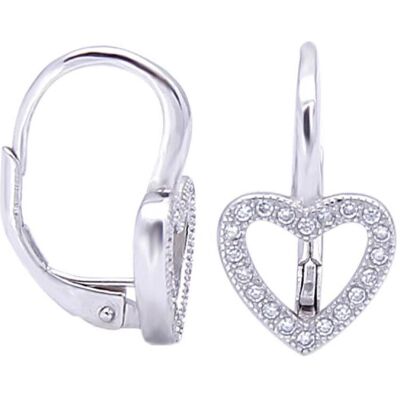 Beneto, Boucles d'oreilles, Boucles d'oreilles coeur argent AGUC1958 (L), (Argent) - Publicité Beneto, Boucles d'oreilles, Boucles d'oreilles coeur argent AGUC1958 (L), (Argent) - Publicité