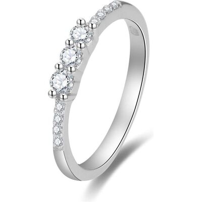 Beneto, Bague, Bague d'engagement scintillante avec zircons AGG464 - Circuit : 52 mm (L), (52) - Publicité Beneto, Bague, Bague d'engagement scintillante avec zircons AGG464 - Circuit : 52 mm (L), (52) - Publicité