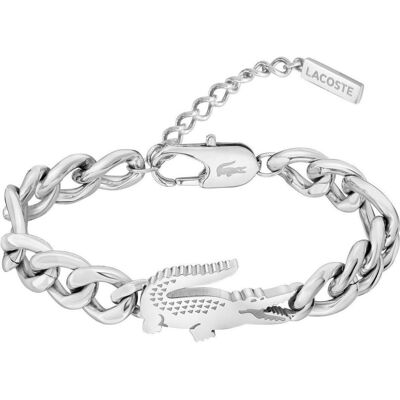 Lacoste, Bracelet, - WomenÂ's steel bracelet Crocodile 2040373, (19 cm, Acier inoxydable) - Publicité Lacoste, Bracelet, - WomenÂ's steel bracelet Crocodile 2040373, (19 cm, Acier inoxydable) - Publicité