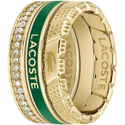 Lacoste, Bague, - Stylish set of steel rings 2040282 - Circuit: 52 mm, (52) - Publicité Lacoste, Bague, - Stylish set of steel rings 2040282 - Circuit: 52 mm, (52) - Publicité