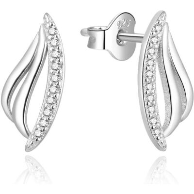 Beneto, Boucles d'oreilles, Charmants boucles d'oreilles en argent avec zircons AGUP2304L - Publicité Beneto, Boucles d'oreilles, Charmants boucles d'oreilles en argent avec zircons AGUP2304L - Publicité