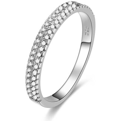 Beneto, Bague, Bague argentée avec zircons AGG337 - Circuit : 54 mm (L), (54, Argent 925) - Publicité Beneto, Bague, Bague argentée avec zircons AGG337 - Circuit : 54 mm (L), (54, Argent 925) - Publicité