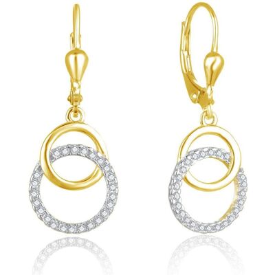 Beneto, Boucles d'oreilles, Boucles d'oreilles élégantes plaquées or avec zircons AGUC2707-RHG (L) - Publicité Beneto, Boucles d'oreilles, Boucles d'oreilles élégantes plaquées or avec zircons AGUC2707-RHG (L) - Publicité