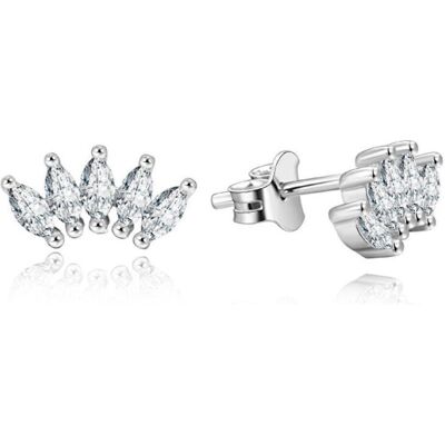 Beneto, Boucles d'oreilles, Boucles d'oreilles en argent avec cristaux clairs AGUP1184 (L) - Publicité Beneto, Boucles d'oreilles, Boucles d'oreilles en argent avec cristaux clairs AGUP1184 (L) - Publicité