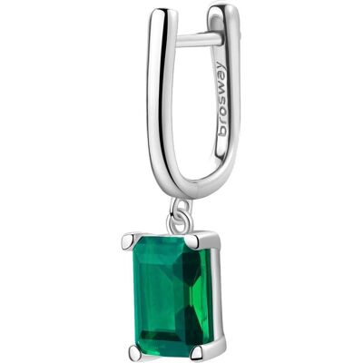 Brosway, Boucles d'oreilles, Decent silver single earring Fancy Life Green FLG07, (Argent) - Publicité Brosway, Boucles d'oreilles, Decent silver single earring Fancy Life Green FLG07, (Argent) - Publicité