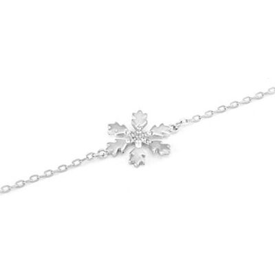 Beneto, Bracelet, Élégant bracelet en argent Snowflake AGB638 / 21 (L), (Argent) - Publicité Beneto, Bracelet, Élégant bracelet en argent Snowflake AGB638 / 21 (L), (Argent) - Publicité