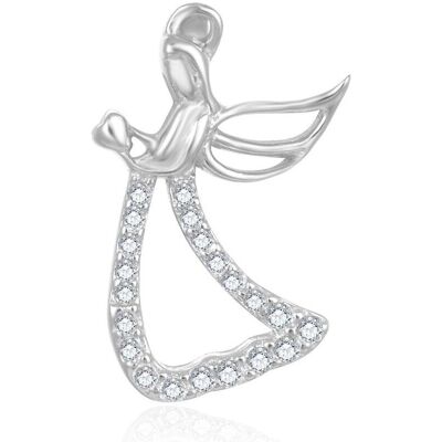 Beneto, Pendentif, Pendentif argenté avec zircons Angel AGH677 (L), (Argent) - Publicité Beneto, Pendentif, Pendentif argenté avec zircons Angel AGH677 (L), (Argent) - Publicité