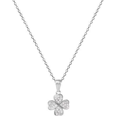 Beneto, Collier, Collier en argent avec feuille de trèfle AGS1141 / 47 (L), (Argent) - Publicité Beneto, Collier, Collier en argent avec feuille de trèfle AGS1141 / 47 (L), (Argent) - Publicité