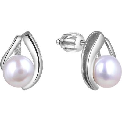 Beneto, Boucles d'oreilles, Boucles d'oreilles en argent avec une vraie perle TAGUP1665PS, (Perle véritable) - Publicité Beneto, Boucles d'oreilles, Boucles d'oreilles en argent avec une vraie perle TAGUP1665PS, (Perle véritable) - Publicité