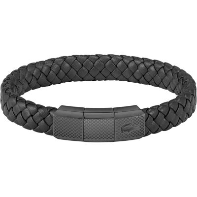 Lacoste, Bracelet, Bracelet en cuir noir Rokel 2040285, (19 cm, Acier inoxydable, Cuir) - Publicité Lacoste, Bracelet, Bracelet en cuir noir Rokel 2040285, (19 cm, Acier inoxydable, Cuir) - Publicité