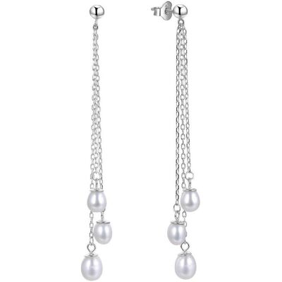 Beneto, Boucles d'oreilles, Boucles d'oreilles en argent avec perles AGUP1841P (L), (Argent) - Publicité Beneto, Boucles d'oreilles, Boucles d'oreilles en argent avec perles AGUP1841P (L), (Argent) - Publicité