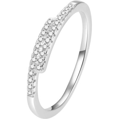 Beneto, Bague, Bague argent scintillante avec zircons AGG259 - Circuit : 50 mm (L), (50, Argent 925) - Publicité Beneto, Bague, Bague argent scintillante avec zircons AGG259 - Circuit : 50 mm (L), (50, Argent 925) - Publicité