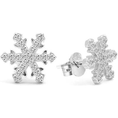 Beneto, Boucles d'oreilles, Charm boucles d'oreilles en argent Snowflakes AGUP1596 (L) - Publicité Beneto, Boucles d'oreilles, Charm boucles d'oreilles en argent Snowflakes AGUP1596 (L) - Publicité