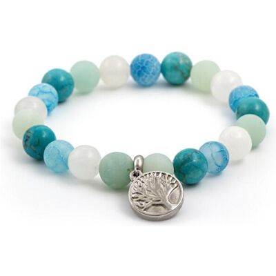 Beneto, Bracelet, Bracelet de perles en jadéite, howlite, agate et amazonite MINK46 / 17, (Agate, Amazonite, Howlite, Jadéite) - Publicité Beneto, Bracelet, Bracelet de perles en jadéite, howlite, agate et amazonite MINK46 / 17, (Agate, Amazonite, Howlite, Jadéite) - Publicité