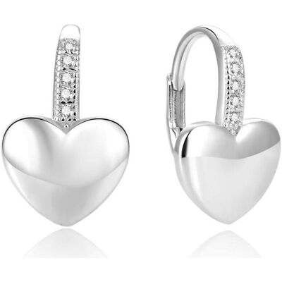 Beneto, Boucles d'oreilles, Boucles d'oreilles en argent en forme de coeur AGUC1775, (Argent) - Publicité Beneto, Boucles d'oreilles, Boucles d'oreilles en argent en forme de coeur AGUC1775, (Argent) - Publicité
