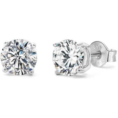 Beneto, Boucles d'oreilles, Boucles d'oreilles avec zircon AGUP - Diamètre : 0.6 cm (L) - Publicité Beneto, Boucles d'oreilles, Boucles d'oreilles avec zircon AGUP - Diamètre : 0.6 cm (L) - Publicité