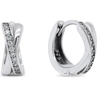 Brilio, Boucles d'oreilles, Silver - Charm boucles d'oreilles rondes en argent EA207W - Publicité Brilio, Boucles d'oreilles, Silver - Charm boucles d'oreilles rondes en argent EA207W - Publicité