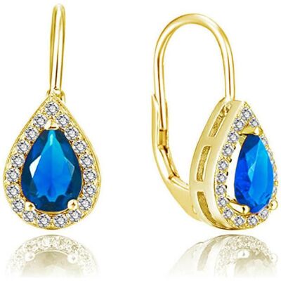 Beneto, Boucles d'oreilles, Boucles d'oreilles en or plaqué avec zircons AGUC2229-GOLD - Publicité Beneto, Boucles d'oreilles, Boucles d'oreilles en or plaqué avec zircons AGUC2229-GOLD - Publicité
