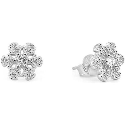 Beneto, Boucles d'oreilles, Playful Silver Snowflake Earrings AGUP2750, (Argent) - Publicité Beneto, Boucles d'oreilles, Playful Silver Snowflake Earrings AGUP2750, (Argent) - Publicité