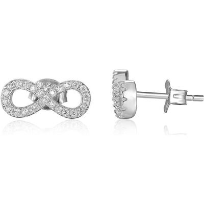Beneto, Boucles d'oreilles, Boucles d'oreilles Silver Infinity AGUP1192 (L) - Publicité Beneto, Boucles d'oreilles, Boucles d'oreilles Silver Infinity AGUP1192 (L) - Publicité