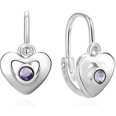 Beneto, Boucles d'oreilles, StÅ™ÃÃà dÃvÄà náuÅnice s fialovým zirkonem AGUC2583D-VL, (Argent) - Publicité Beneto, Boucles d'oreilles, StÅ™ÃÃà dÃvÄà náuÅnice s fialovým zirkonem AGUC2583D-VL, (Argent) - Publicité