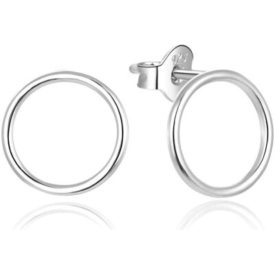 Beneto, Boucles d'oreilles, Boucles d'oreilles minimalistes en argent AGUP1891, (Argent) - Publicité Beneto, Boucles d'oreilles, Boucles d'oreilles minimalistes en argent AGUP1891, (Argent) - Publicité