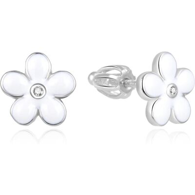 Beneto, Boucles d'oreilles, Boucles d'oreilles fleur d'argent AGUP1540S (L) - Publicité Beneto, Boucles d'oreilles, Boucles d'oreilles fleur d'argent AGUP1540S (L) - Publicité