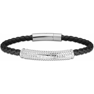 Police, Bracelet, Bracelet matériel, (21 cm, Acier inoxydable, Cuir) - Publicité Police, Bracelet, Bracelet matériel, (21 cm, Acier inoxydable, Cuir) - Publicité