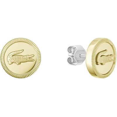 Lacoste, Boucles d'oreilles, - Gold-plated earrings with crocodile Memento 2040422 - Publicité Lacoste, Boucles d'oreilles, - Gold-plated earrings with crocodile Memento 2040422 - Publicité