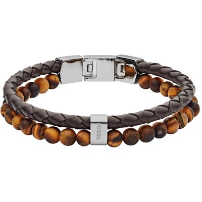 Fossil, Bracelet, vintage casual, (19 cm, Acier inoxydable, Cuir) - Publicité Fossil, Bracelet, vintage casual, (19 cm, Acier inoxydable, Cuir) - Publicité