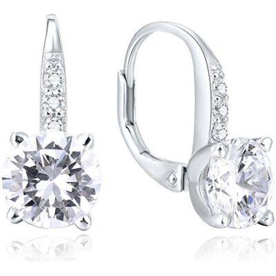 Beneto, Boucles d'oreilles, Boucles d'oreilles en argent avec zircons AGUC1959, (Argent) - Publicité Beneto, Boucles d'oreilles, Boucles d'oreilles en argent avec zircons AGUC1959, (Argent) - Publicité