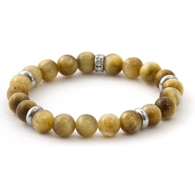 Beneto, Bracelet, Bracelet perlé fait d'un oeil de tigre solaire MINK109 / 17 - Publicité Beneto, Bracelet, Bracelet perlé fait d'un oeil de tigre solaire MINK109 / 17 - Publicité