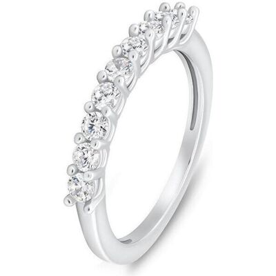 Brilio, Bague, Silver - Jolie bague en argent avec zircons clairs RI063Wa - Circuit : 50 mm, (50, Argent 925) - Publicité Brilio, Bague, Silver - Jolie bague en argent avec zircons clairs RI063Wa - Circuit : 50 mm, (50, Argent 925) - Publicité