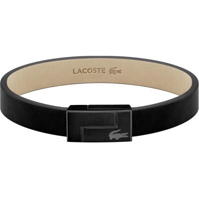 Lacoste, Bracelet, Bracelet en cuir noir Traveler 2040073, (20 cm, Cuir véritable) - Publicité Lacoste, Bracelet, Bracelet en cuir noir Traveler 2040073, (20 cm, Cuir véritable) - Publicité