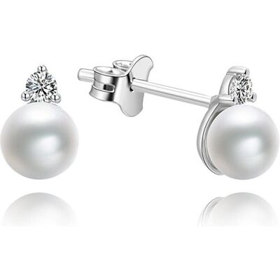 Beneto, Boucles d'oreilles, Boucles d'oreilles en argent avec perles réelles AGUP1195 (L), (Argent) - Publicité Beneto, Boucles d'oreilles, Boucles d'oreilles en argent avec perles réelles AGUP1195 (L), (Argent) - Publicité