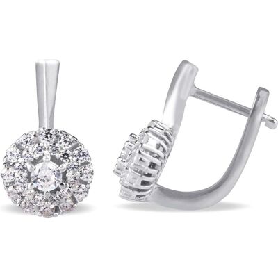 Beneto, Boucles d'oreilles, Boucles d'oreilles en argent scintillant avec zircons clairs AGUC2263 (L) - Publicité Beneto, Boucles d'oreilles, Boucles d'oreilles en argent scintillant avec zircons clairs AGUC2263 (L) - Publicité