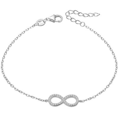 Beneto, Bracelet, Bracelet en argent avec cristaux AGB483 / 20 (L), (Cristallin) - Publicité Beneto, Bracelet, Bracelet en argent avec cristaux AGB483 / 20 (L), (Cristallin) - Publicité