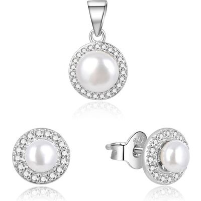 Beneto, Boucles d'oreilles, Beautiful Silver Jewelry Set with River Pearls AGSET278L (Pendant, Earrings) - Publicité Beneto, Boucles d'oreilles, Beautiful Silver Jewelry Set with River Pearls AGSET278L (Pendant, Earrings) - Publicité