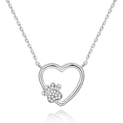 Beneto, Collier, Silver Necklace Love to Pet AGS702 (Chain. Pendant) - Longueur : 47 cm, (Argent) - Publicité Beneto, Collier, Silver Necklace Love to Pet AGS702 (Chain. Pendant) - Longueur : 47 cm, (Argent) - Publicité