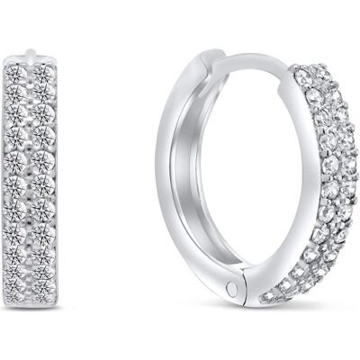 Brilio, Boucles d'oreilles, Silver - Boucles d'oreilles rondes intemporelles en argent EA343W - Publicité Brilio, Boucles d'oreilles, Silver - Boucles d'oreilles rondes intemporelles en argent EA343W - Publicité