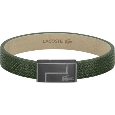 Lacoste, Bracelet, Bracelet en cuir vert Monogram Leather 2040186 - Longueur : 17.5 cm, (17.50 cm, Cuir) - Publicité Lacoste, Bracelet, Bracelet en cuir vert Monogram Leather 2040186 - Longueur : 17.5 cm, (17.50 cm, Cuir) - Publicité
