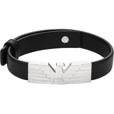 Giorgio Armani Emporio Armani, Bracelet, EGS3075040 bracelet, (25.80 cm, Acier inoxydable, Cuir) - Publicité Giorgio Armani Emporio Armani, Bracelet, EGS3075040 bracelet, (25.80 cm, Acier inoxydable, Cuir) - Publicité