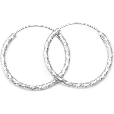 Beneto, Boucles d'oreilles, Amazing argent rond boucles d'oreilles AGUC350 - Diamètre : 5.5 cm, (Argent) - Publicité Beneto, Boucles d'oreilles, Amazing argent rond boucles d'oreilles AGUC350 - Diamètre : 5.5 cm, (Argent) - Publicité