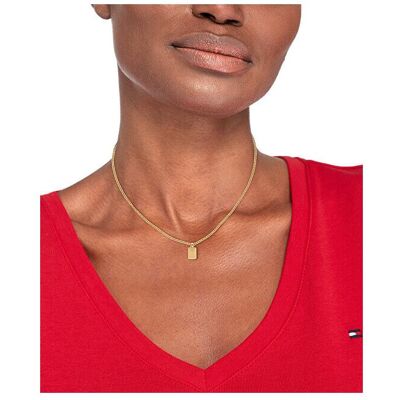 Collier en Acier Doré Tommy Hilfiger - Collier - Publicité Collier en Acier Doré Tommy Hilfiger - Collier - Publicité