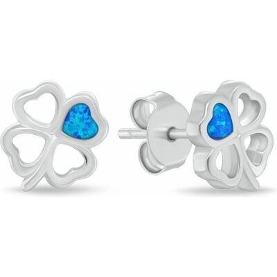Brilio, Boucles d'oreilles, Silberohrringe Vierblättriges Kleeblatt mit blauem Opal EA1253WB, (Argent) - Publicité Brilio, Boucles d'oreilles, Silberohrringe Vierblättriges Kleeblatt mit blauem Opal EA1253WB, (Argent) - Publicité