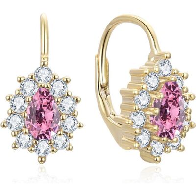 Beneto, Boucles d'oreilles, Boucles d'oreilles plaquées or avec zirconium rose AGUC3298P-GOLD - Publicité Beneto, Boucles d'oreilles, Boucles d'oreilles plaquées or avec zirconium rose AGUC3298P-GOLD - Publicité