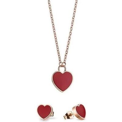 Bering, Parure, Arctic Symphony 431-715-Rose Romantic Bronze Jewelry Set (Necklace. Earrings) - Publicité Bering, Parure, Arctic Symphony 431-715-Rose Romantic Bronze Jewelry Set (Necklace. Earrings) - Publicité