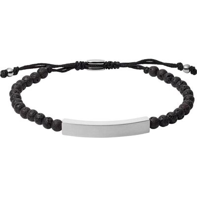 Fossil, Bracelet, Plaque Lave, (17 cm, Acier inoxydable) - Publicité Fossil, Bracelet, Plaque Lave, (17 cm, Acier inoxydable) - Publicité