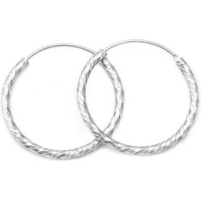 Beneto, Boucles d'oreilles, Amazing argent rond boucles d'oreilles AGUC350 - Diamètre : 5 cm (L) - Publicité Beneto, Boucles d'oreilles, Amazing argent rond boucles d'oreilles AGUC350 - Diamètre : 5 cm (L) - Publicité